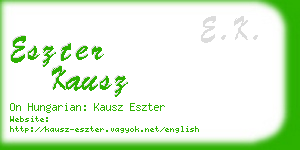 eszter kausz business card